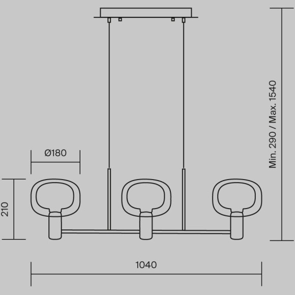 Подвесной светильник Maytoni MOD411PL-03G
