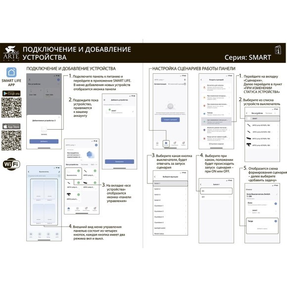 Готовый комплект 5м светодиодной ленты 5мм 6000К RA90, с блоком питания 200W, контроллером и смарт панелью