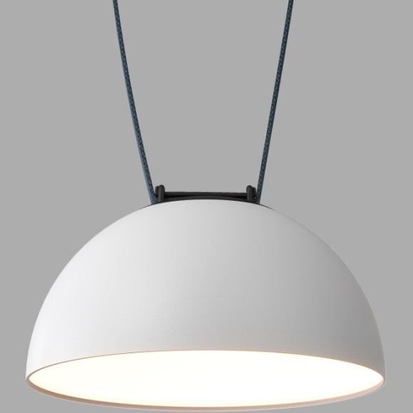 DK5660-WH+BK Cветильник для трека-ремня Belty Smart, серия Flow, со светодиодом, D220*H117мм, 48V DC, 24W, RA90, 120°, 3000-5700K, IP20, белый с черным, алюминий