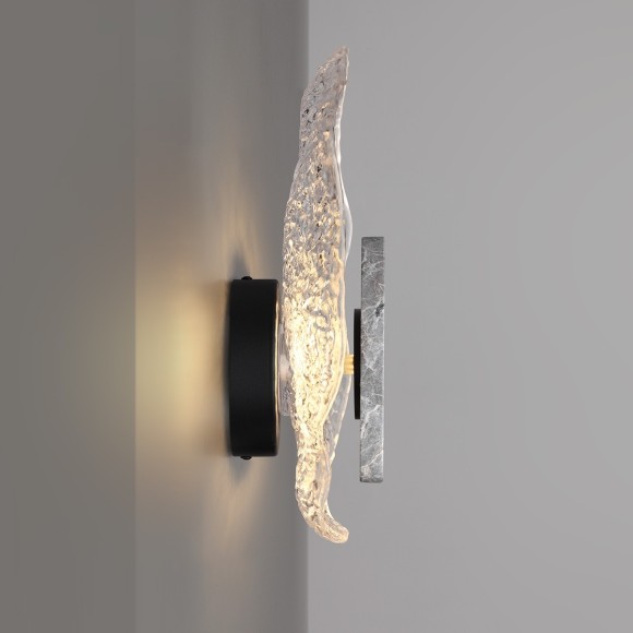 5461/12WLB L-VISION ODL_EX26 черный/прозрачный/серый/металл/стекло/мрамор Настенный светильник LED x 12W 3000K CORALLA 5461/12WLB L-VISION ODL_EX26 черный/прозрачный/серый/металл/стекло/мрамор Настенный светильник LED x 12W 3000K CORALLA