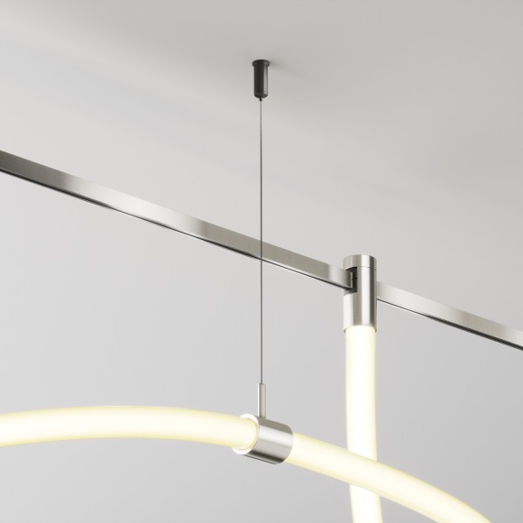 Поддерживающий коннектор с тросовым подвесом Tau для шинопроводов Flarity Maytoni TRA154CSW-1PT