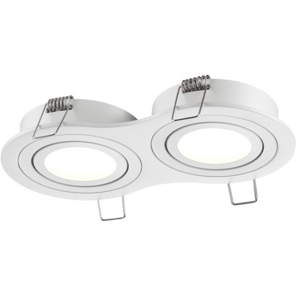 371023 Двойной белый скругленный встраиваемый поворотный светильник GU10 2*50W 220-240V IP20 Novotech WIR MORUS 371023 Двойной белый скругленный встраиваемый поворотный светильник GU10 2*50W 220-240V IP20 Novotech WIR MORUS