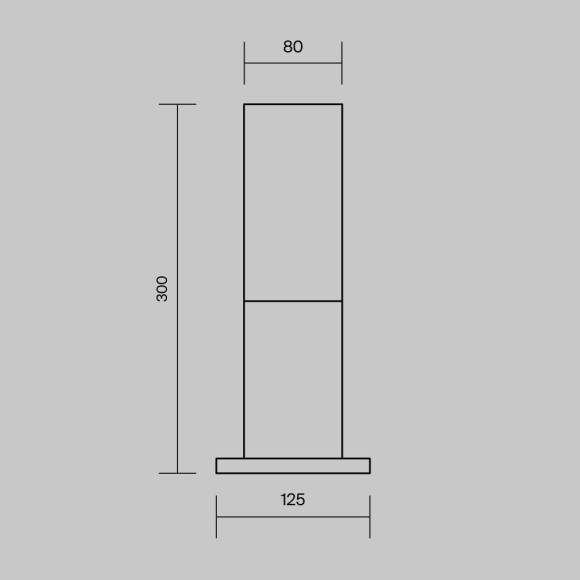 Уличный наземный светильник Maytoni O418FL-01GR Willis IP54 под лампу 1xE27 60W