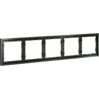 VLS100506 Рамка пластиковая для электрических изделий титанового цвета VOLTUM серии S70 на 5 постов (титан)