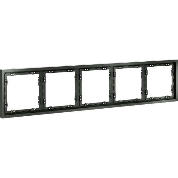 VLS100506 Рамка пластиковая для электрических изделий титанового цвета VOLTUM серии S70 на 5 постов (титан)