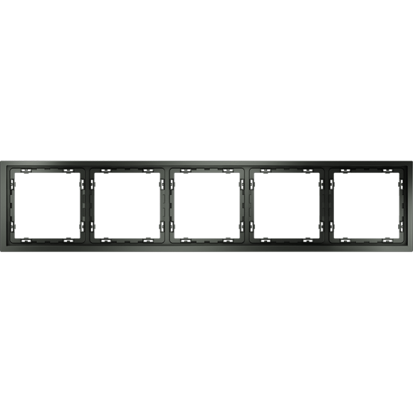 VLS100506 Рамка пластиковая для электрических изделий титанового цвета VOLTUM серии S70 на 5 постов (титан)