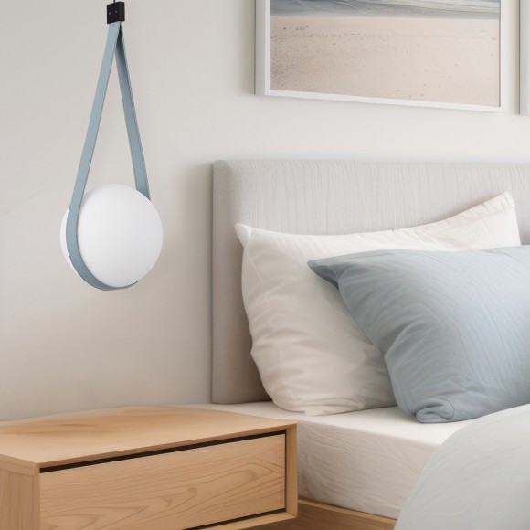 SL2002.423.01 Светильник подвесной ST-Luce Черный, Голубой/Белый E27 1*60W MOONBAG