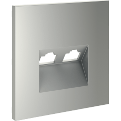 VLS001405 Накладка для розетки компьютерной двойной RJ45 категории 6Е (для проводов CAT5-CAT6 до 10 Гбит/сек) стального цвета VOLTUM S70 (сталь) VLS001405 Накладка для розетки компьютерной двойной RJ45 категории 6Е (для проводов CAT5-CAT6 до 10 Гбит/сек) стального цвета VOLTUM S70 (сталь)