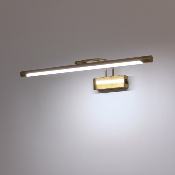 Lightstar Noce 201161 Латунная светодиодная подсветка для картин и зеркал шириной 62см, с выключателем на корпусе и CCT переключением цветности на драйвере, 14Вт 3000;4000;6000К 870Лм CRI90