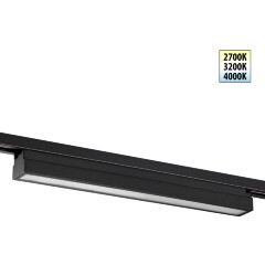 Novotech ITER 359784 Черный линейный однофазный двухжильный трековый светильник, 40см, с CCT переключением цветовой температуры, LED 24Вт 1294Лм CRI≥90 108° 2700-3200-4000К IP20 220V Novotech ITER 359784 Черный линейный однофазный двухжильный трековый светильник, 40см, с CCT переключением цветовой температуры, LED 24Вт 1294Лм CRI≥90 108° 2700-3200-4000К IP20 220V