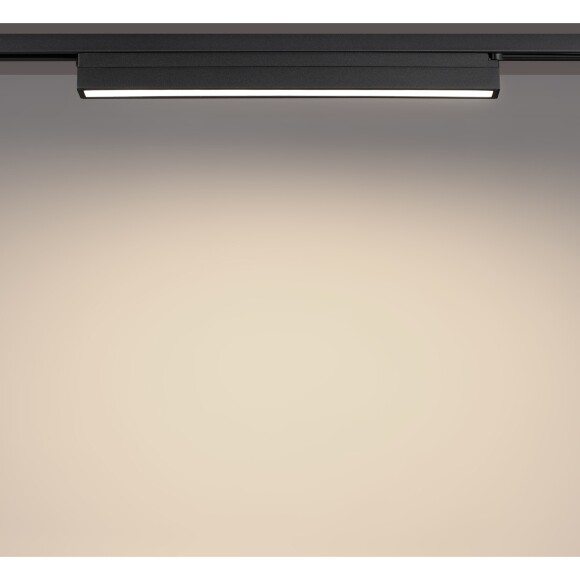 Novotech ITER 359784 Черный линейный однофазный двухжильный трековый светильник, 40см, с CCT переключением цветовой температуры, LED 24Вт 1294Лм CRI≥90 108° 2700-3200-4000К IP20 220V