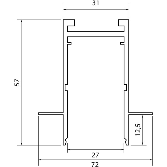 ST Luce ST021.539.00H Белый магнитный 3м шинопровод встраиваемый в ГКЛ 12.5мм, 3000x72x57мм, трек 220В, IP20 серия SKYLINE 220 ST Luce ST021.539.00H Белый магнитный 3м шинопровод встраиваемый в ГКЛ 12.5мм, 3000x72x57мм, трек 220В, IP20 серия SKYLINE 220