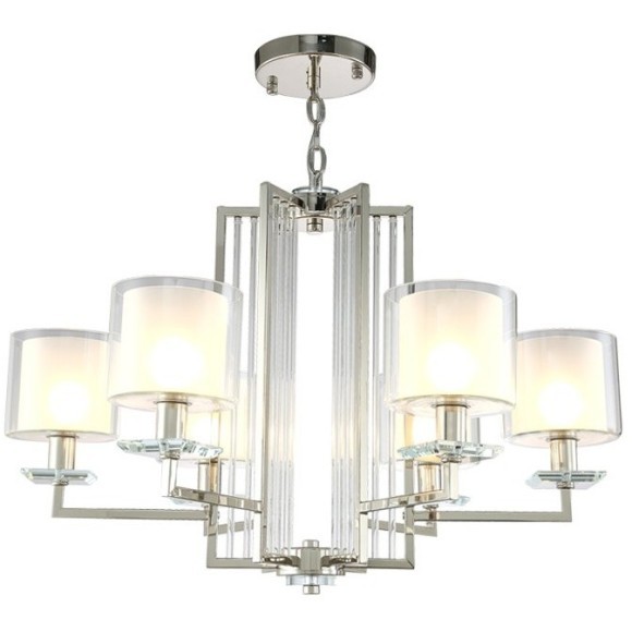 Люстра Crystal Lux NICOLAS SP-PL6 NICKEL/WHITE