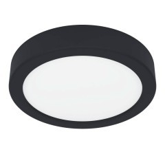 900581 Накладной светильник диммируемый FUEVA 5, 11W (LED), 3000K, ?160, сталь, черный / пластик, белый