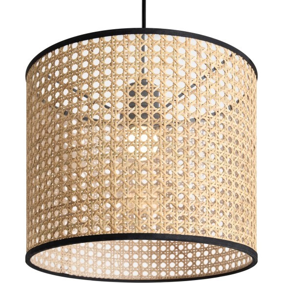 Подвесной светильник с плафоном из ротанга с лампой E27 Freya Mixture FR5483PL-01B