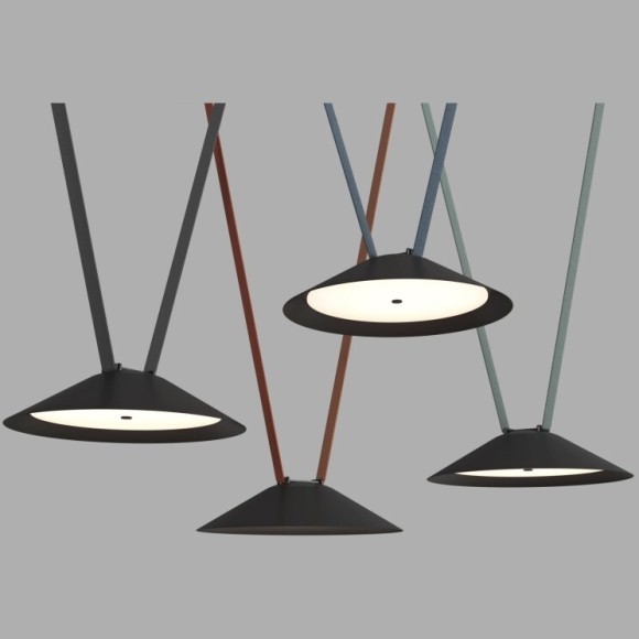 DK5664-BK Cветильник для трека-ремня Belty Smart, серия Flow, со светодиодом, D300*H71мм, 48V DC, 20W, RA90, 120°, 2700-6500K, IP20, черный, алюминий