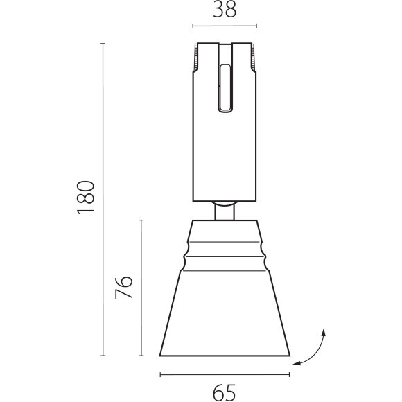 Светильник трековый 48V 6W 4000K 36° черный Due Hermes Lightstar 210847