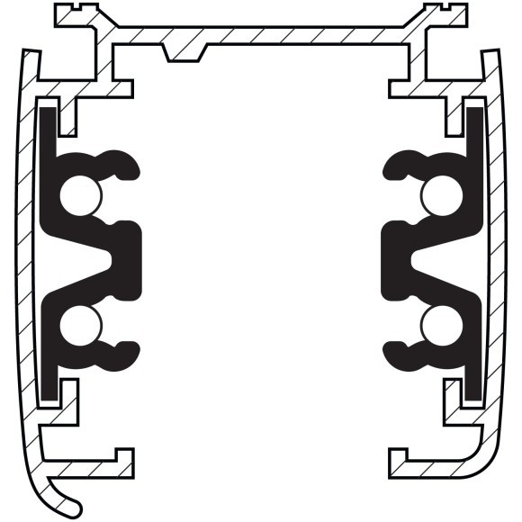 Трек четырехконтактный 3-фазный стыковочными пазами (круглые медные жилы), 3м Quattro Lightstar 504035-R