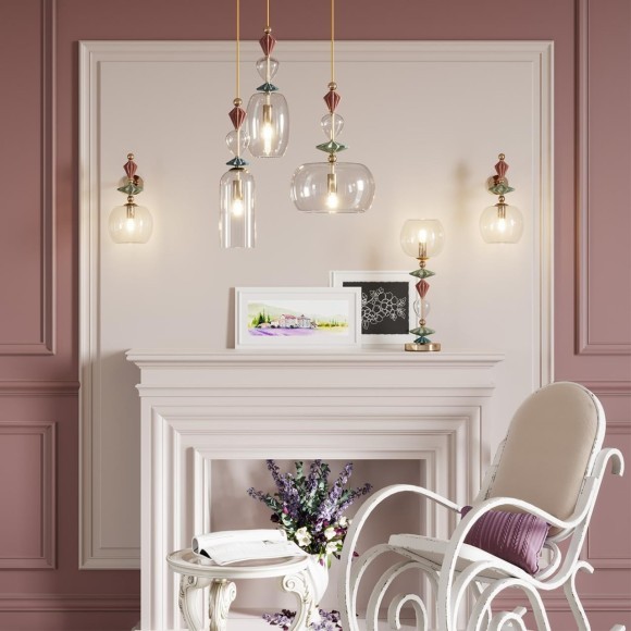 Подвесной светильник с 1 плафоном Odeon Light 4855/1A BIZET под лампу 1xE14 1*40W