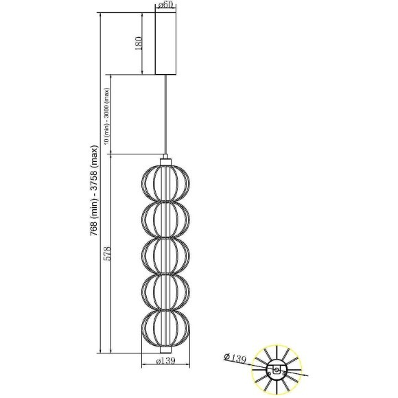 Подвесной светильник Maytoni MOD216PL-L10G3K Подвесной светильник Maytoni MOD216PL-L10G3K