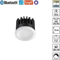 359826 Светодиодный SMART модуль, диммир. и смена цв. температуры (пульт 359640 или прилож. Tuya Smart Life), Алиса, Bluetooth 10Вт 2700-4000К 692Лм CRI90 112° 220V Novotech DIOD MOD (замена ламп MR16 цоколей GU10, GU5.3)