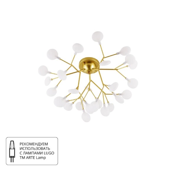 Люстра потолочная Arte Lamp A7274PL-27GO Candy под лампы G4 3W Люстра потолочная Arte Lamp A7274PL-27GO Candy под лампы G4 3W