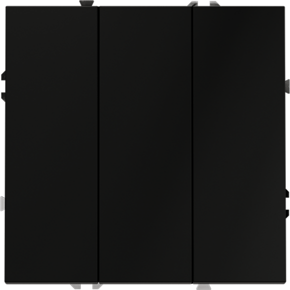 VLS030108 Выключатель встраиваемый трехклавишный черного матового цвета 10А (2200 Ватт) VOLTUM S70 (черный матовый)