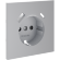 VLS001016 Накладка для розетки с заземлением и защитными шторками, с зарядкой от USB (ТИП С + ТИП A) серого цвета VOLTUM S70 (серый)
