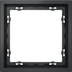 VLS100107 Рамка пластиковая для электрических изделий графитового цвета VOLTUM серии S70 на 1 пост (графит)