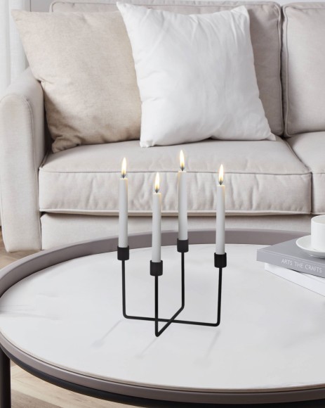 422094 Подсвечник JELLICOE, L200, B210, H140, сталь, черный