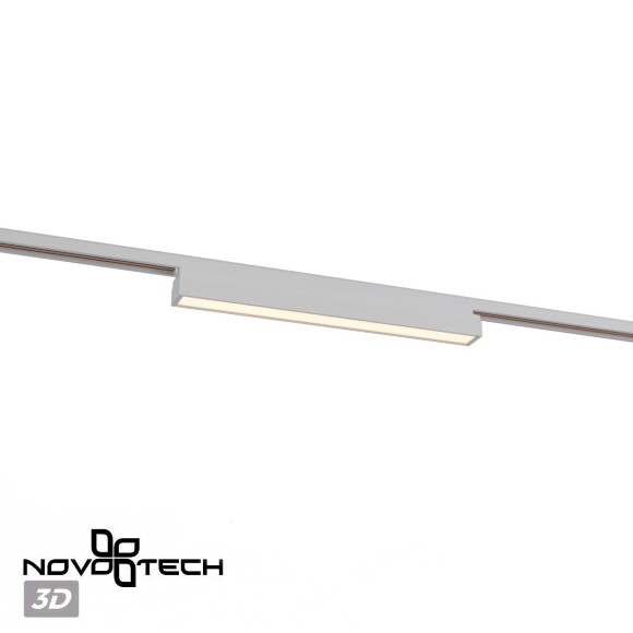 Novotech ITER 359790 Белый линейный однофазный трехжильный трековый светильник, 40см, с CCT переключением цветовой температуры, LED 24Вт 1294Лм CRI≥90 108° 2700-3200-4000К IP20 220V