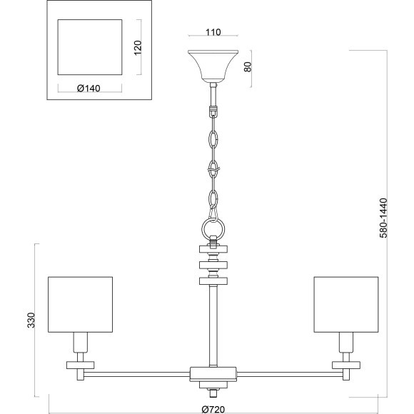 Люстра подвесная Freya FR5015PL-08G Tiana под лампы 8xE14 40W