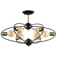 Люстра потолочная Arte Lamp A1963PL-6BK GLASGOW под лампы 6xE27 40W