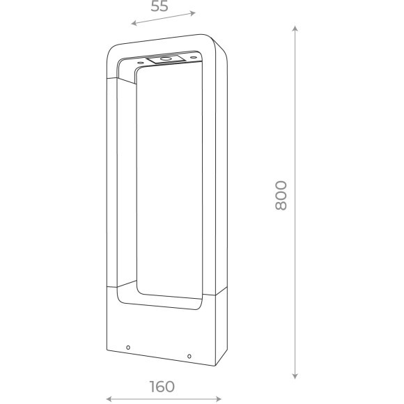 SL9506.415.01 Светильник уличный наземный ST-Luce Черный LED 1*7W 4000K ERTA