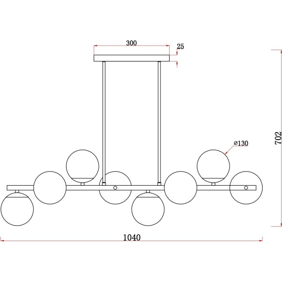 Подвесной светильник Freya FR5199PL-08BS Zing под лампы 8xE27 60W