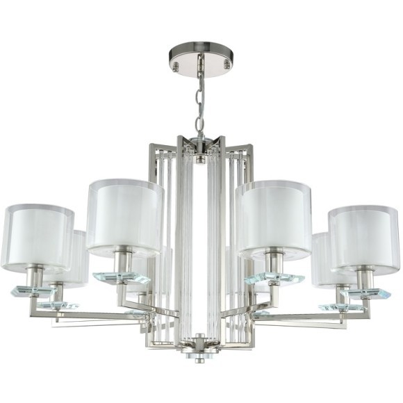 Люстра Crystal Lux NICOLAS SP-PL8 NICKEL/WHITE