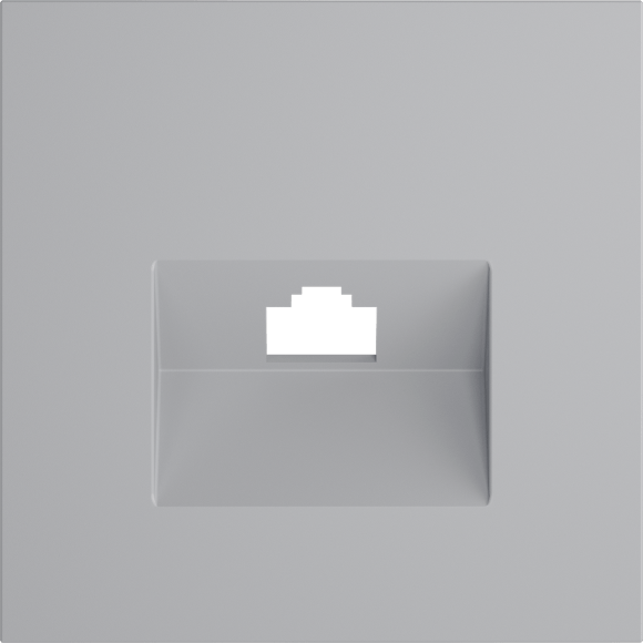 VLS001316 Накладка для розетки RJ45 категории 6Е (для проводов CAT5-CAT6 до 10 Гбит/сек) серого цвета VOLTUM S70 (серый)