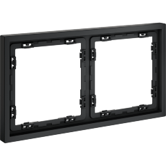 VLS100207 Рамка пластиковая для электрических изделий графитового цвета VOLTUM серии S70 на 2 поста (графит)