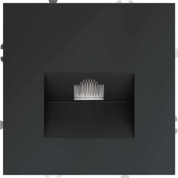 VLS060107 Розетка компьютерная RJ45 категории 6Е (для проводов CAT5-CAT6 до 10 Гбит/сек) графитового цвета VOLTUM S70 (графит)