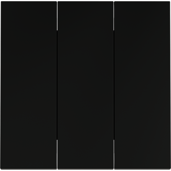 VLS000508 Клавиши для выключателя и переключателя трехклавишного черного матового цвета VOLTUM S70 (черный матовый)