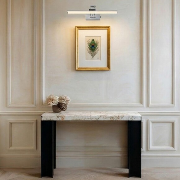 Lightstar Noce 201134 Хромированная светодиодная подсветка для картин и зеркал шириной 43см, с выключателем на корпусе и CCT переключением цветности на драйвере, 9Вт 3000;4000;6000К 780Лм CRI90 Lightstar Noce 201134 Хромированная светодиодная подсветка для картин и зеркал шириной 43см, с выключателем на корпусе и CCT переключением цветности на драйвере, 9Вт 3000;4000;6000К 780Лм CRI90