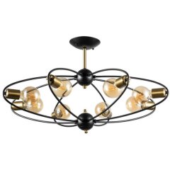 Люстра потолочная Arte Lamp A1963PL-8BK GLASGOW под лампы 8xE27 40W