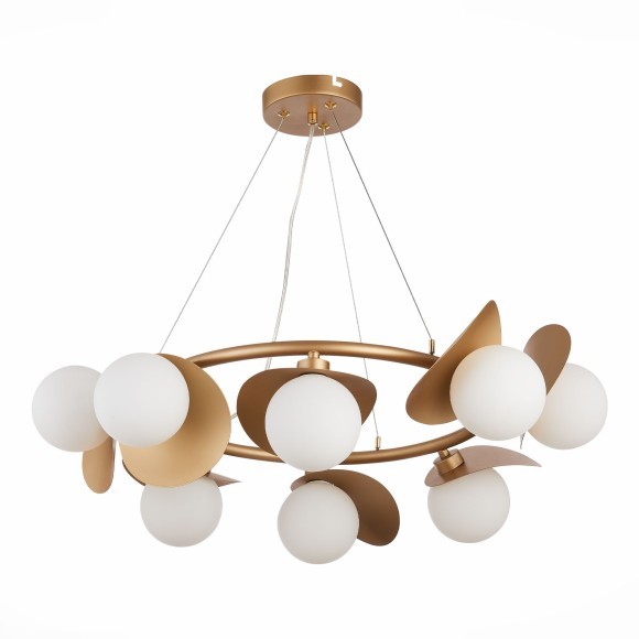 SLE220503-08 Светильник подвесной Золотистый/Белый G9 LED 8*5W BOLZANO SLE220503-08 Светильник подвесной Золотистый/Белый G9 LED 8*5W BOLZANO