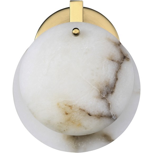 SL1520.301.01 Светильник настенный ST-Luce Латунь/Алебастр G9 1*5W 4000K CLAM