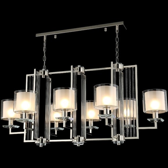 Люстра Crystal Lux NICOLAS SP8 L1000 NICKEL/WHITE