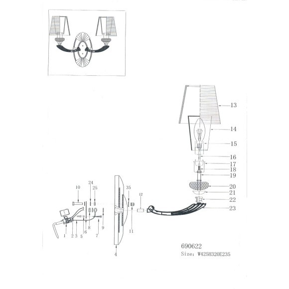 Бра Ramo Lightstar 690622