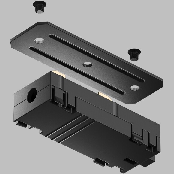 Соединитель питания прямой Smart 220V Denkirs TR2101-BK