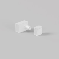 Maytoni LNM-0612-S-EC 432033 Комплект из 2 торцевых заглушек для неона сечением 12x6 мм, включает одну заглушку с выводом провода питания в направлении вбок и одну глухую заглушку