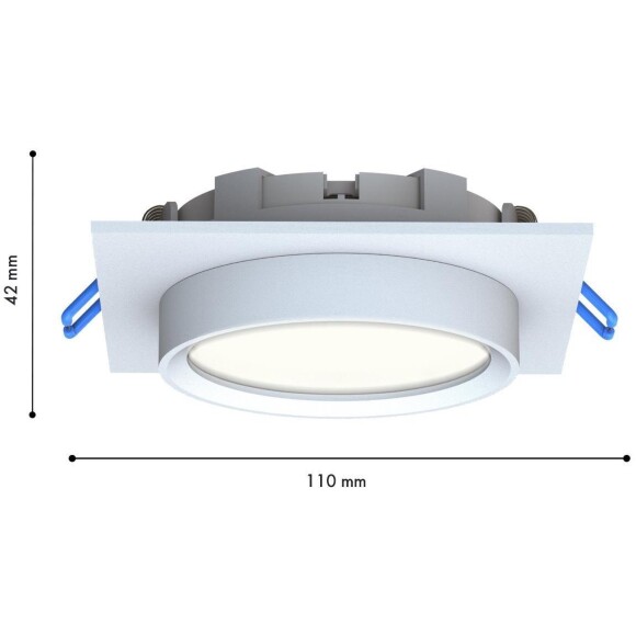 4674-1U, уличный светильник, L110xW110xH42, cutout:D95, 1xGX53LEDx15W, IP44, excluded