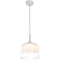 Белый подвесной светодиодный светильник с прозрачным стеклянным плафоном Maytoni Spirito MOD286PL-L18W3K